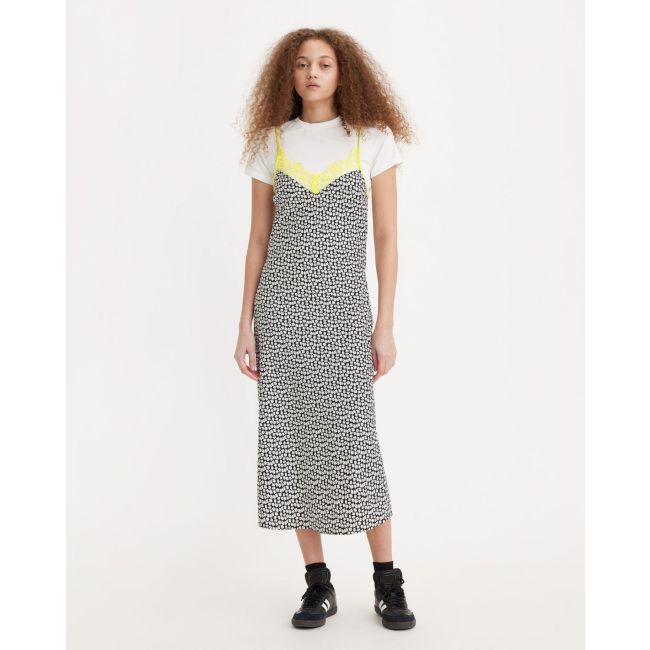 myah lace slip dress Aria floral caviar