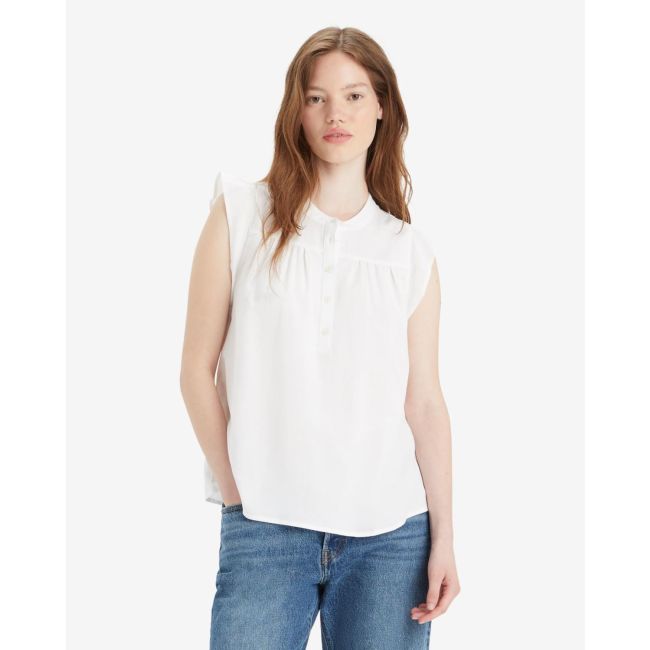 jace sleevless blouse Bright white