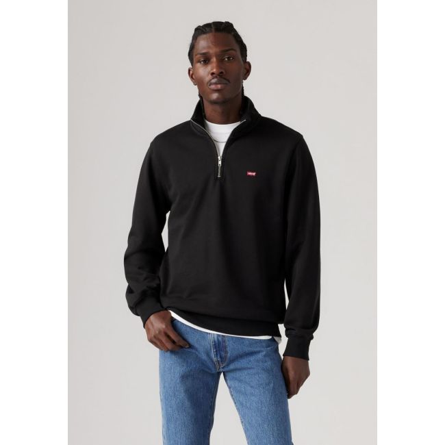 original housemark 1/4 zip sweatshirt Mineral black