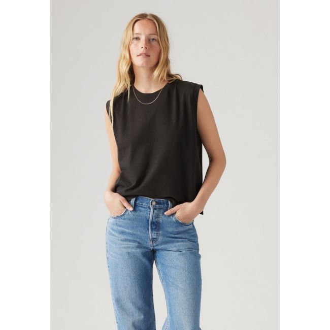 boxy slub tank top Caviar