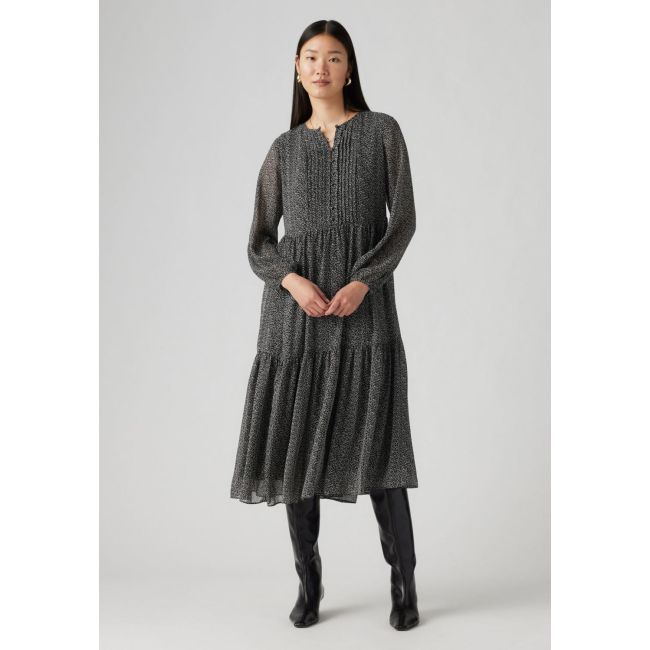 cielo georgette dress Lino geo caviar