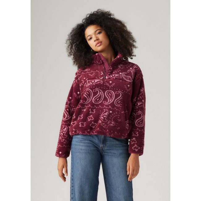 shiloh bandana canyon 1/4 zip fleece Shiloh bandana burgundy
