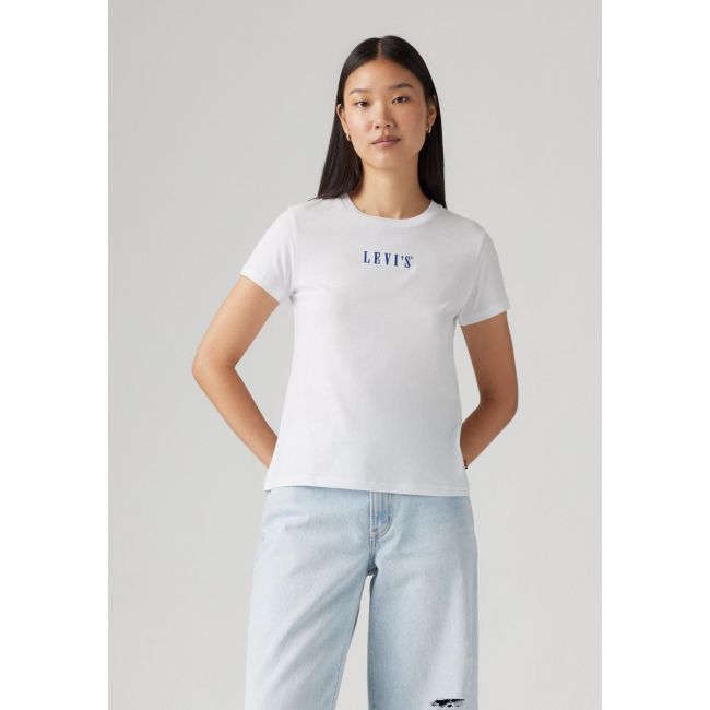 serif logo perfect tee Serif emb bright white