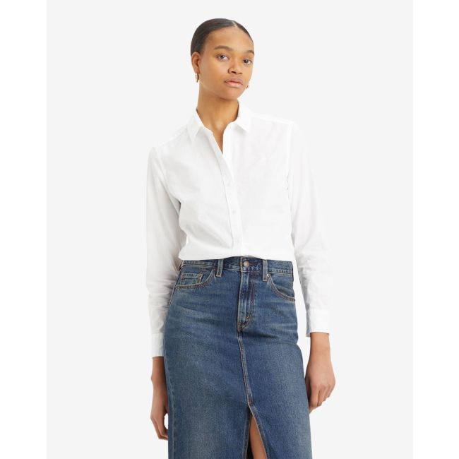 l/s classic poplin shirt Bright white