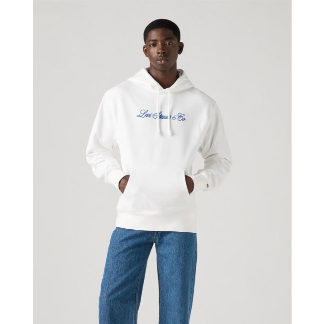 levis script premium hoodie Bright white