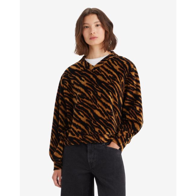 tiger ikat half moon pull over Tiger ikat dijon