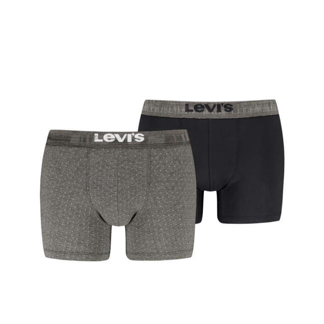 denim inspired 2-pack boxer Grey/black