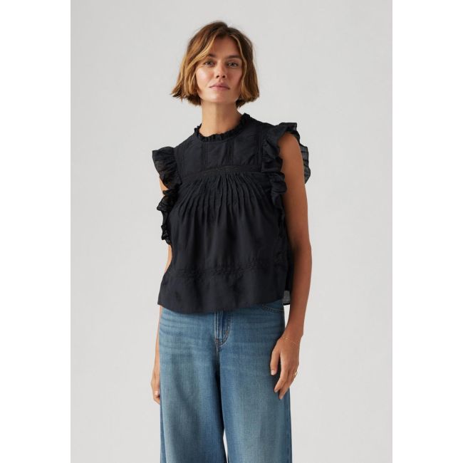 edith sleevless blouse Anthracite night