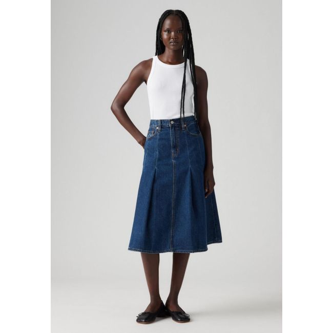 pleated midi skirt 12oz Slightly circular
