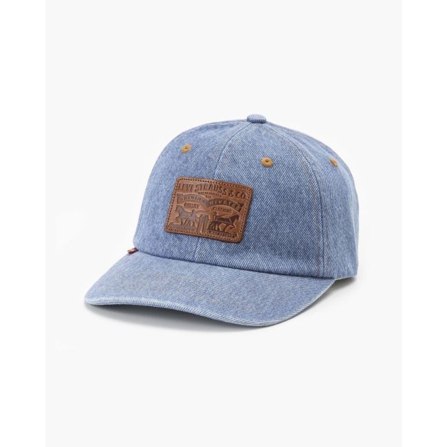 relaxed dad heritage denim cap Light blue