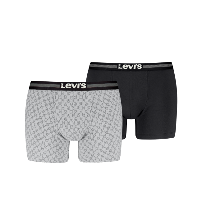 min aop 2-pack boxer Grey/black