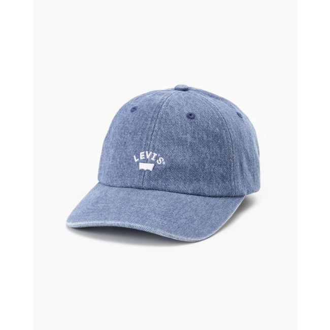 lazy girl logo cap Jeans blue