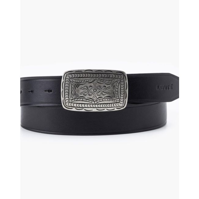 western plaque belt Regular black