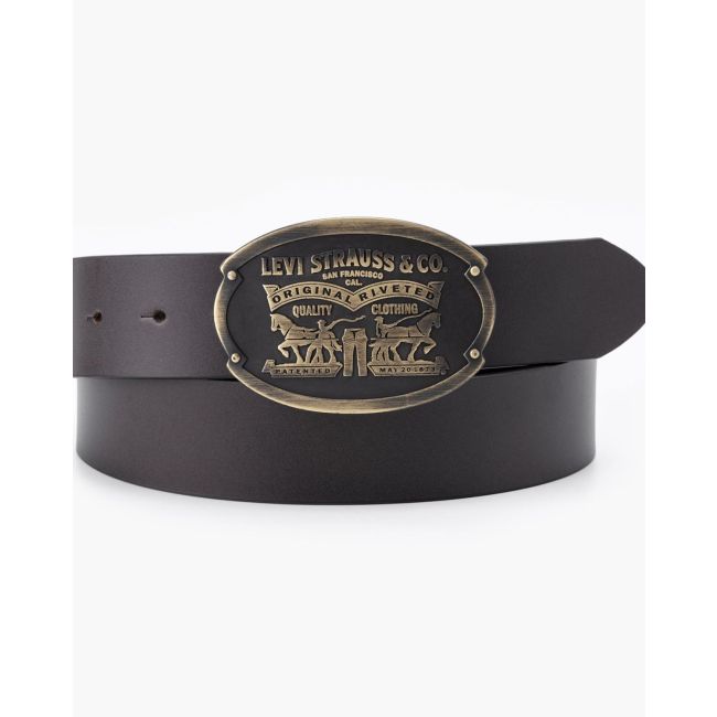 billy plaque belt Dark brown