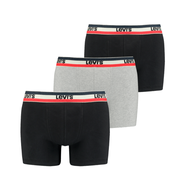 sportswear logo 3-pack boxer Black/grey melange